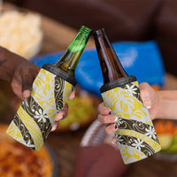Rearea Tahiti Tiare Monstera 4 in 1 Can Cooler Tumbler Polynesian Pattern Curve Style - Polynesian Pride