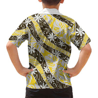 Rearea Tahiti Tiare Monstera Family Matching Off Shoulder Maxi Dress and Hawaiian Shirt Polynesian Pattern Curve Style LT01 - Polynesian Pride
