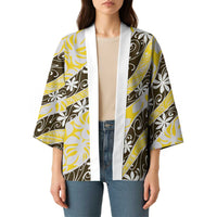 Rearea Tahiti Tiare Monstera Kimono Polynesian Pattern Curve Style LT01 - Polynesian Pride