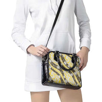 Rearea Tahiti Tiare Monstera Shoulder Handbag Polynesian Pattern Curve Style - Polynesian Pride