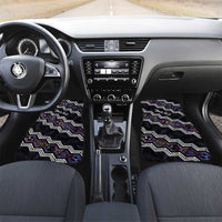 Personalised Taniko Aotearoa Mix Paua Shell Car Mats Niho Taniwha Lilac Glitter