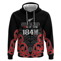 Toitu Te Tiriti 1840 Aotearoa Zip Hoodie Stand Together Stand Stronger LT01 Pullover Hoodie Black - Polynesian Pride