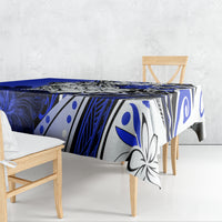 Polynesian Valentine Tablecloth Couple Floral Unique Blue Version LT01 - Polynesian Pride