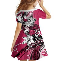 Polynesian Valentine Family Matching Long Sleeve Bodycon Dress and Hawaiian Shirt Couple Floral Unique Pink Version LT01 - Polynesian Pride