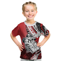 Polynesian Valentine Kid T Shirt Couple Floral Unique Red Version LT01 Red - Polynesian Pride
