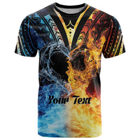 Personalised Polynesian Heart In Fire And Water T Shirt Romantic Elements