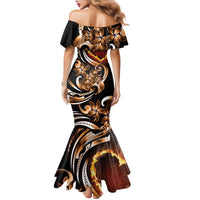 Personalised Polynesian Fiery Heart Family Matching Mermaid Dress and Hawaiian Shirt Passionate Love LT01 - Polynesian Pride