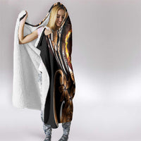 Personalised Polynesian Fiery Heart Hooded Blanket Passionate Love
