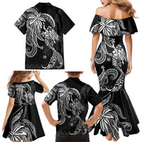 Polynesian Mermaid Plumeria Tribal Tattoo Family Matching Mermaid Dress and Hawaiian Shirt LT01 - Polynesian Pride