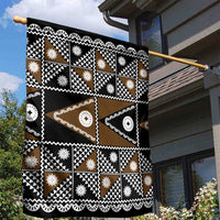 Fiji Brown Masi Pattern Garden Flag Fijian Tapa