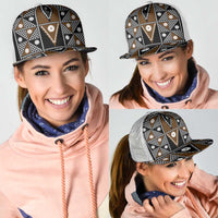 Fiji Brown Masi Pattern Mesh Trucker Cap Fijian Tapa