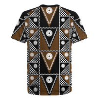 Fiji Brown Masi Pattern Rugby Jersey Fijian Tapa