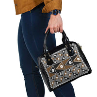 Fiji Brown Masi Pattern Shoulder Handbag Fijian Tapa