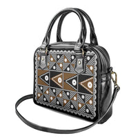 Fiji Brown Masi Pattern Shoulder Handbag Fijian Tapa
