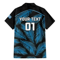 Custom Fiji Rugby Family Matching Mermaid Dress and Hawaiian Shirt Flying Fijians Blue Palm Tree Version LT01 - Polynesian Pride