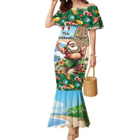 Hawaii Christmas Santa Claus Mermaid Dress Mele Kalikimaka Tropical Beach
