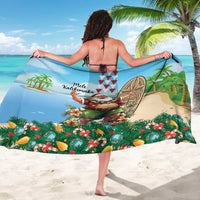 Hawaii Christmas Santa Claus Sarong Mele Kalikimaka Tropical Beach LT01 - Polynesian Pride