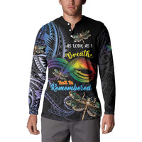 Personalised Polynesian Memorial Button Sweatshirt As Long As I Breathe You'll Be Remembered