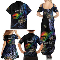 Personalised Polynesian Memorial Family Matching Summer Maxi Dress and Hawaiian Shirt As Long As I Breathe You'll Be Remembered LT01 - Polynesian Pride