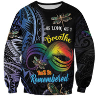 Personalised Polynesian Memorial Sweatshirt As Long As I Breathe You'll Be Remembered