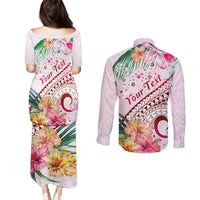Pasifika Festival Couples Matching Puletasi and Long Sleeve Button Shirt Tribal Pattern Tropical Style LT01 - Polynesian Pride