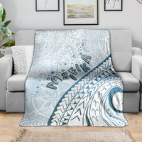 Pasifika Festival Blanket Tribal Pattern Blue Version