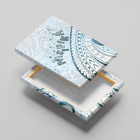 Pasifika Festival Canvas Wall Art Tribal Pattern Blue Version