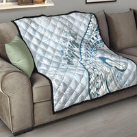 Pasifika Festival Quilt Tribal Pattern Blue Version