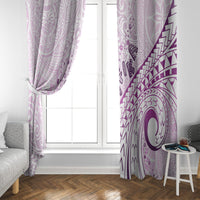 Pasifika Festival Window Curtain Tribal Pattern Lilac Version