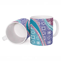 Hawaiian Quilt Pattern Ceramic Mug Purple Blue Color Mixed LT01 - Polynesian Pride
