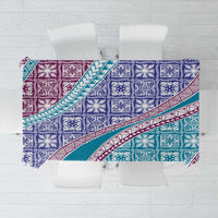 Hawaiian Quilt Pattern Tablecloth Purple Blue Color Mixed LT01 Purple - Polynesian Pride