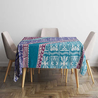 Hawaiian Quilt Pattern Tablecloth Purple Blue Color Mixed LT01 - Polynesian Pride
