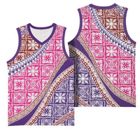 Hawaiian Quilt Pattern Basketball Jersey Sweet Color Mixed LT01 - Polynesian Pride