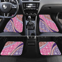 Hawaiian Quilt Pattern Car Mats Sweet Color Mixed LT01 Set 4pcs Pink - Polynesian Pride