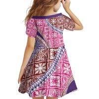Hawaiian Quilt Pattern Family Matching Puletasi and Hawaiian Shirt Sweet Color Mixed - Polynesian Pride