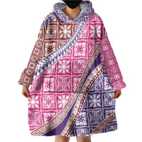 Hawaiian Quilt Pattern Wearable Blanket Hoodie Sweet Color Mixed LT01 - Polynesian Pride