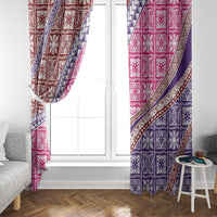 Hawaiian Quilt Pattern Window Curtain Sweet Color Mixed - Polynesian Pride
