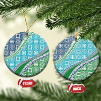 Hawaiian Quilt Pattern Ceramic Ornament Fresh Color Mixed - Polynesian Pride