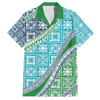 Hawaiian Quilt Pattern Family Matching Puletasi and Hawaiian Shirt Fresh Color Mixed - Polynesian Pride