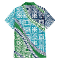 Hawaiian Quilt Pattern Family Matching Puletasi and Hawaiian Shirt Fresh Color Mixed - Polynesian Pride