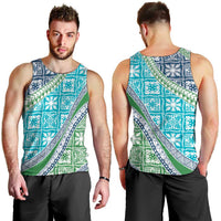 Hawaiian Quilt Pattern Men Tank Top Fresh Color Mixed - Polynesian Pride