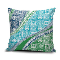 Hawaiian Quilt Pattern Pillow Cover Fresh Color Mixed LT01 Green - Polynesian Pride
