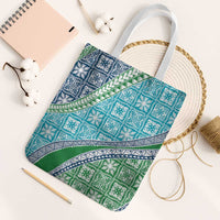 Hawaiian Quilt Pattern Tote Bag Fresh Color Mixed LT01 White Strap One Size Green - Polynesian Pride