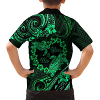 Polynesian Turtle Valentine Hawaiian Shirt You And Me Green Hibiscus Heart LT01 - Polynesian Pride