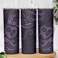 Polynesian Turtle Valentine Skinny Tumbler You And Me Purple Hibiscus Heart