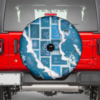 Hawaii Japanese Culture Blue Spare Tire Cover Spring Cranes Aloha Pattern