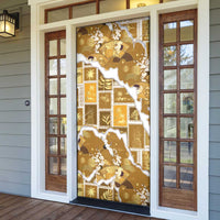 Hawaii Japanese Culture Gold Door Cover Spring Cranes Aloha Pattern