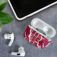 Hawaii Japanese Culture Pink AirPods Case Spring Cranes Aloha Pattern