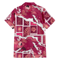Hawaii Japanese Culture Pink Family Matching Mermaid Dress and Hawaiian Shirt Spring Cranes Aloha Pattern LT01 - Polynesian Pride