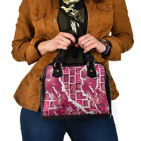 Hawaii Japanese Culture Pink Shoulder Handbag Spring Cranes Aloha Pattern